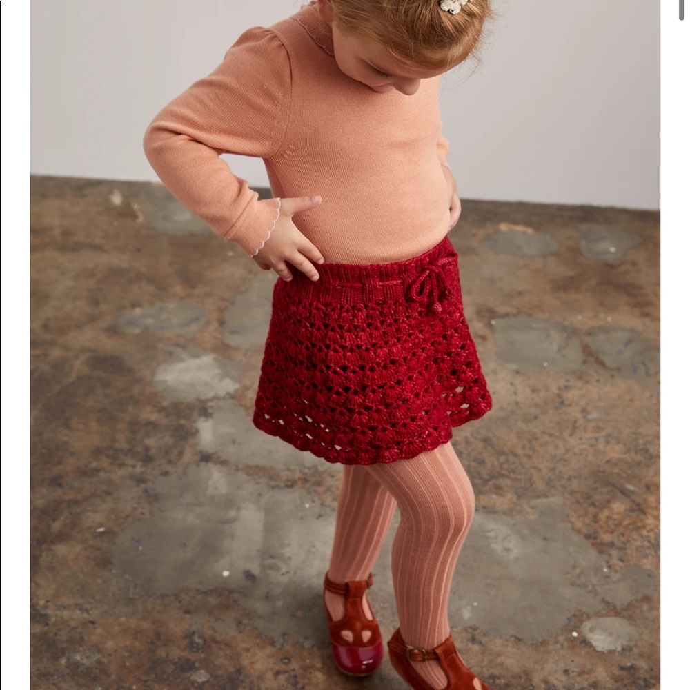 Misha & puff girls size 5/6 crochet skating skirt